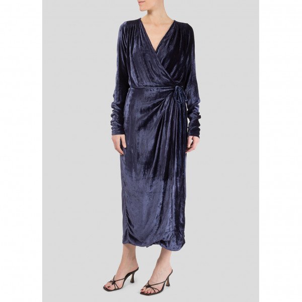 Attico velvet sales wrap dress