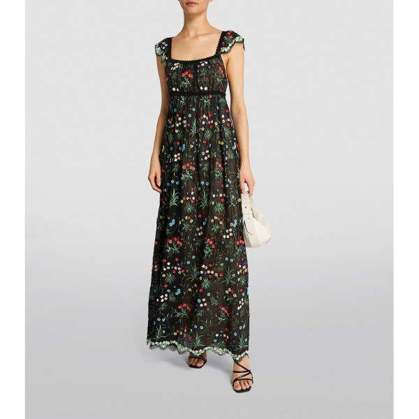 Alice and olivia discount floral embroidered dress