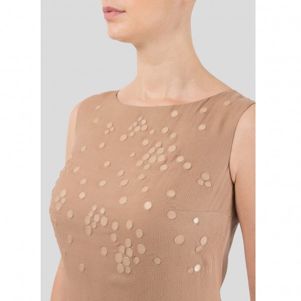Victoria Beckham Mirror Embroidery Georgette Dress