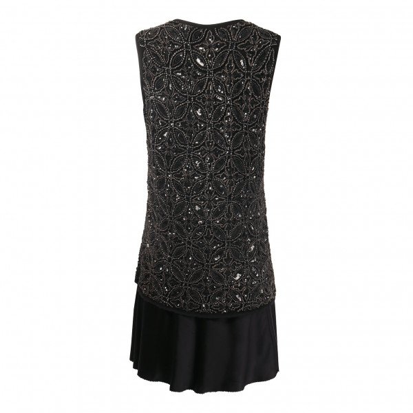 Genny sleeveless sequin-embellished gown - Grey