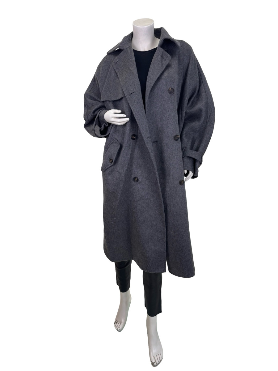 Brunello Cucinelli Double-Breasted Cashmere Coat