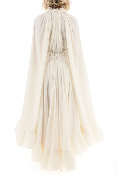 Lanvin Long-Sleeved Ruffle Dress