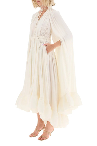 Lanvin Long-Sleeved Ruffle Dress
