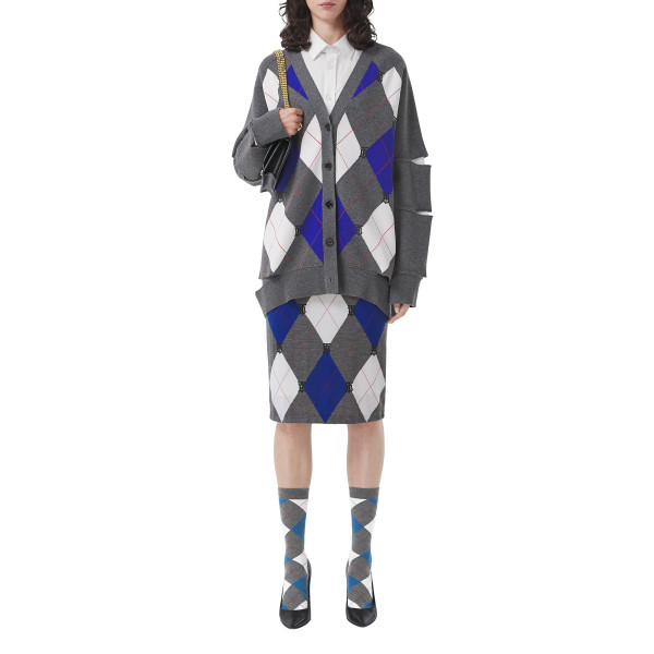 Burberry Intarsia Pencil Skirt