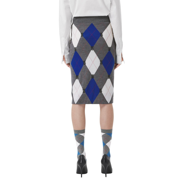 Burberry Intarsia Pencil Skirt