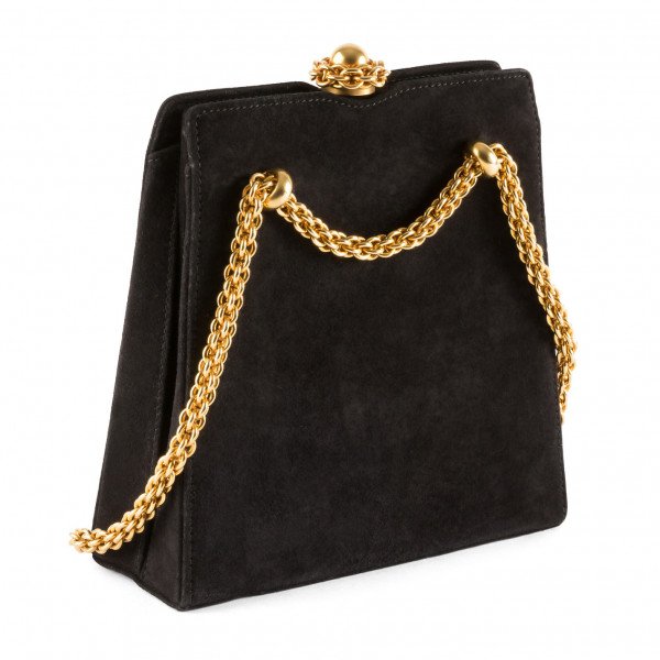 Paloma Picasso Suede Clutch Bag