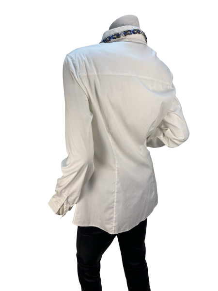 PRADA Jewelled White Button Up
