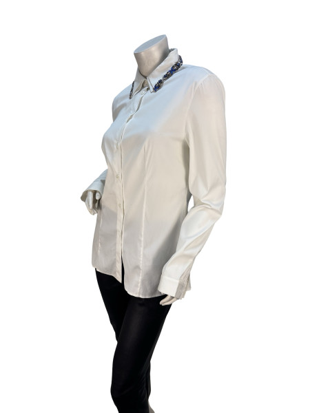 PRADA Jewelled White Button Up
