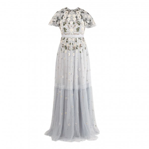 Needle & Thread Floral Sequin Embellished Tulle Gown