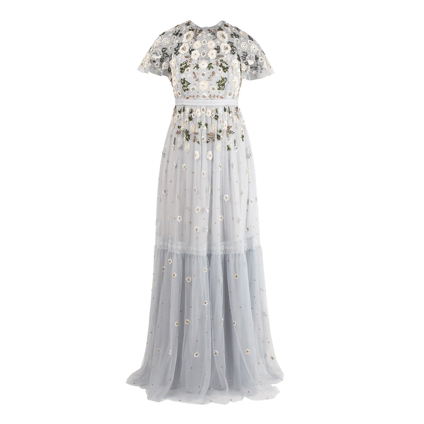 Needle & Thread Floral Sequin Embellished Tulle Gown