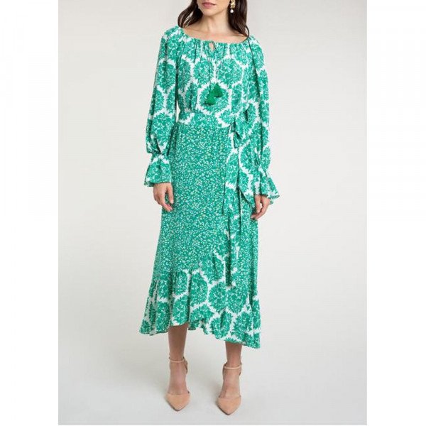 Beulah Elena Tree Of Life Wrap Skirt