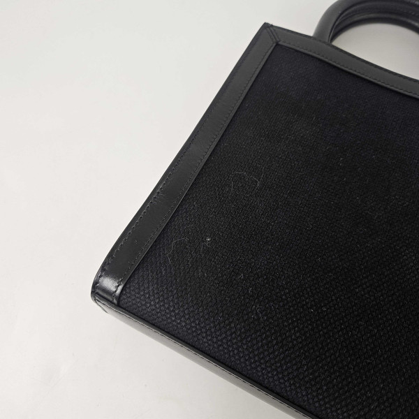 CÉLINE Mini Vertical Cabas Tote in Black Canvas