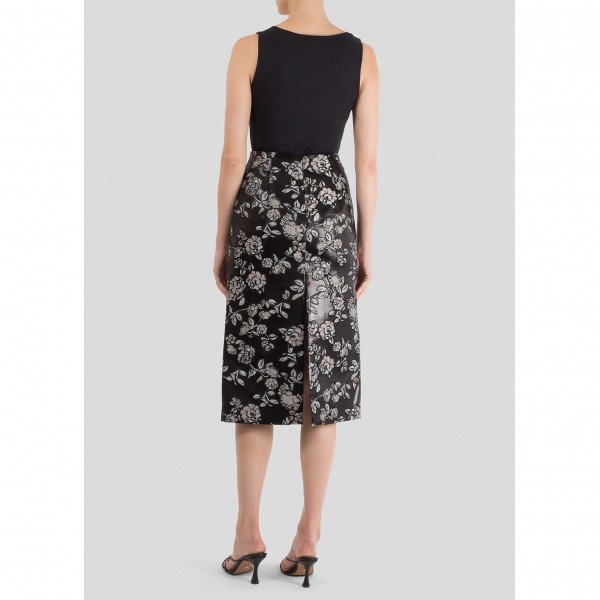 Markus Lupfer Charlie Painted Floral Lurex Skirt