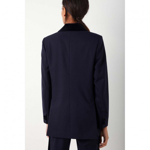 Wyse London Verity Velvet Trim Double Breasted Tux Jacket