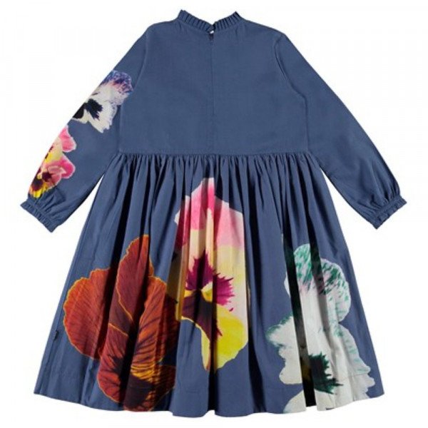 Molo Kids Cami Dress In Blue Pansy