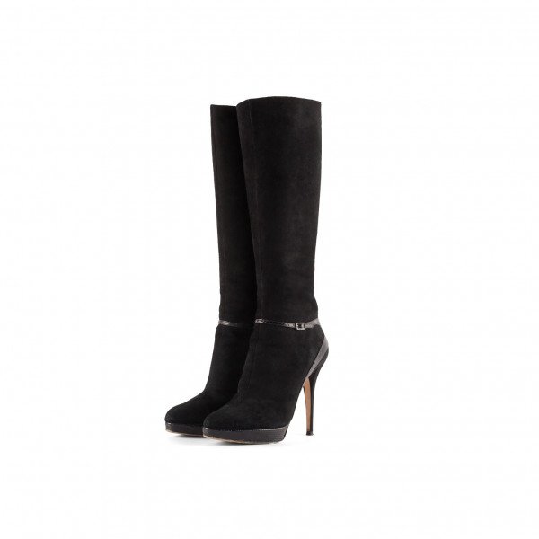 Jimmy Choo Suede Stiletto-Heel Platform Boots