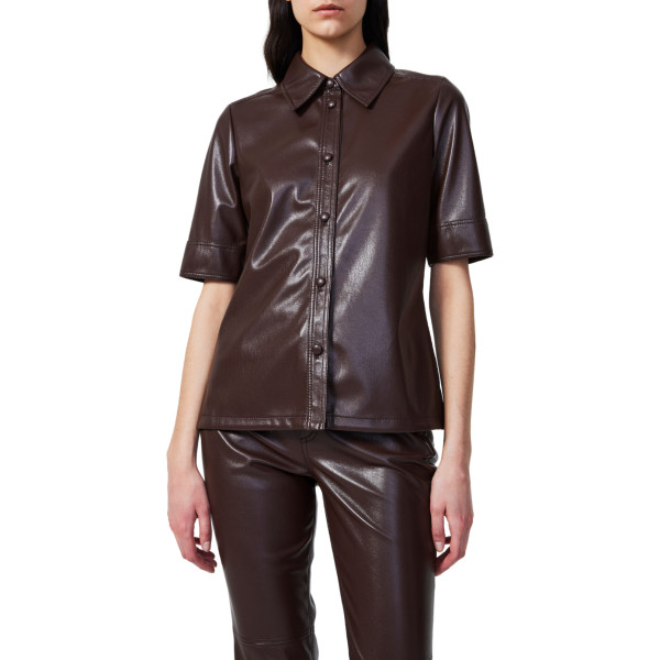 Rodebjer Devy Leather Short Sleeve Shirt