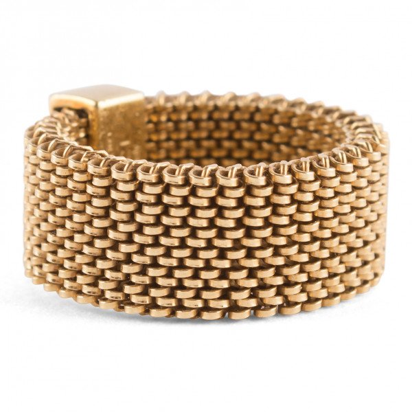 Gucci Gold Mesh Band Ring