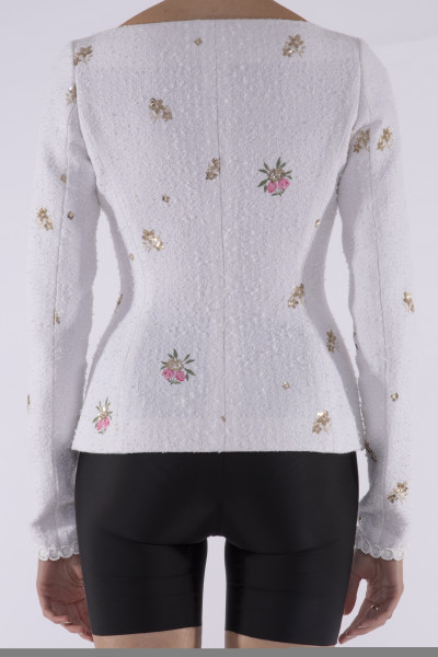 Giambattista Valli Sequined jacket with floral pattern