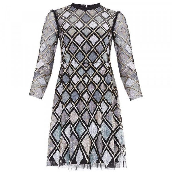 Needle & Thread Sequin Diamond Mini Dress