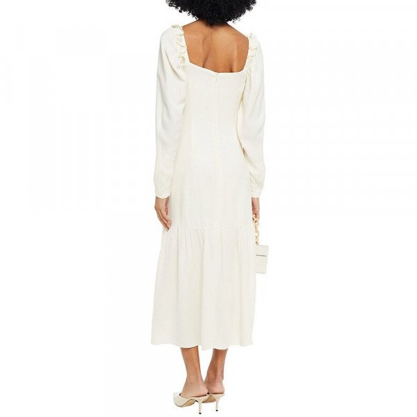 Mother of Pearl Pippa Ruched Crepe Midi Dress