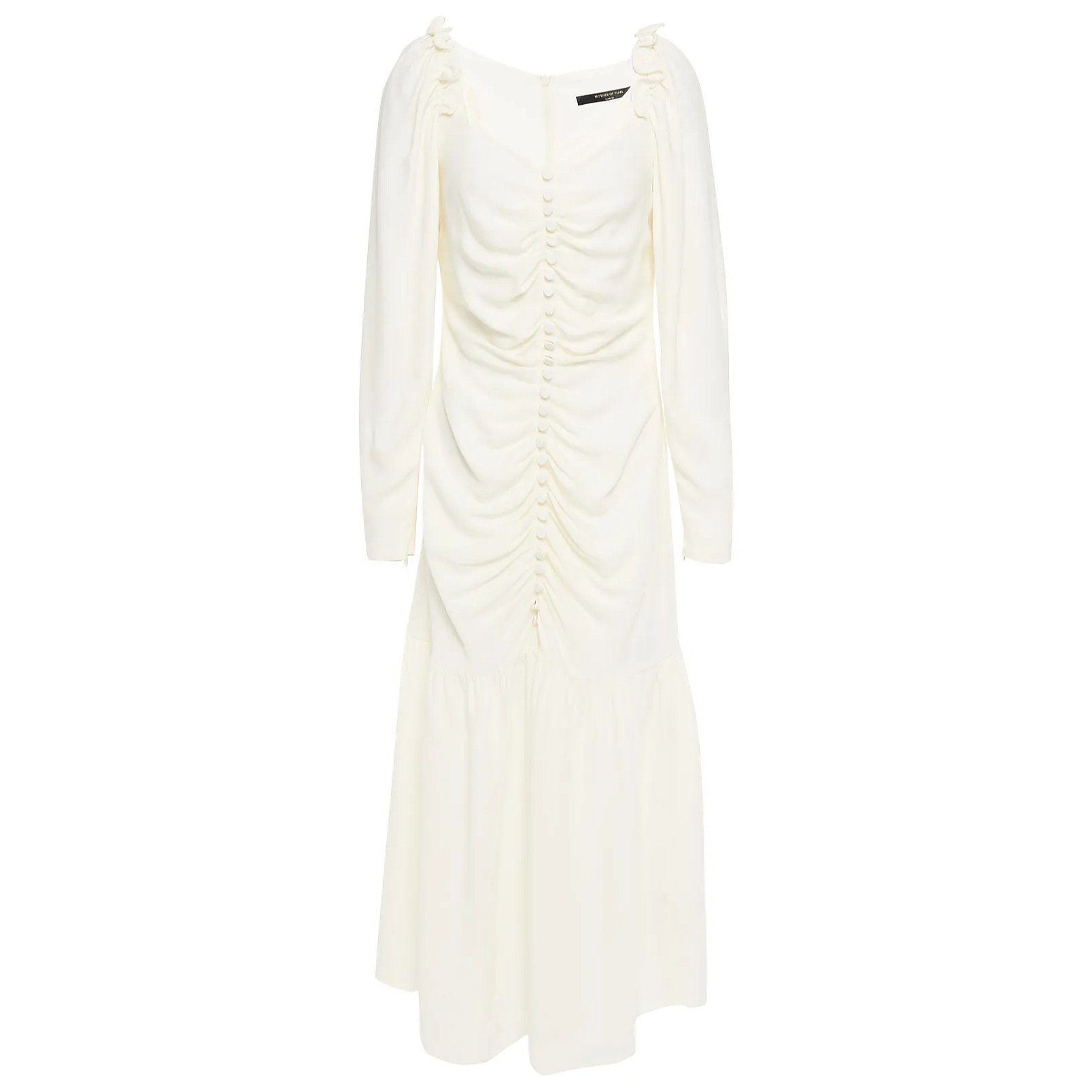 Mother of Pearl Pippa Ruched Crepe Midi Dress