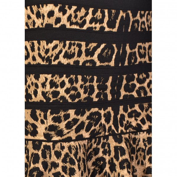 Roberto Cavalli Leopard-Intarsia Wool-Blend Mini Skirt