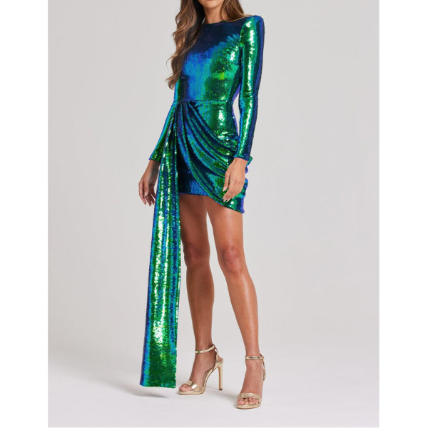 Nadine Merabi Gigi Iridescent Dress