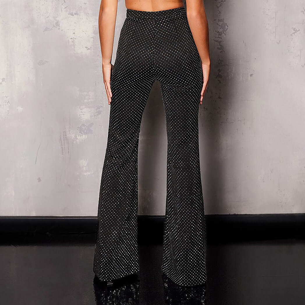 Rent Buy Nadine Merabi Crystal-Embellished Trousers | MY WARDROBE HQ