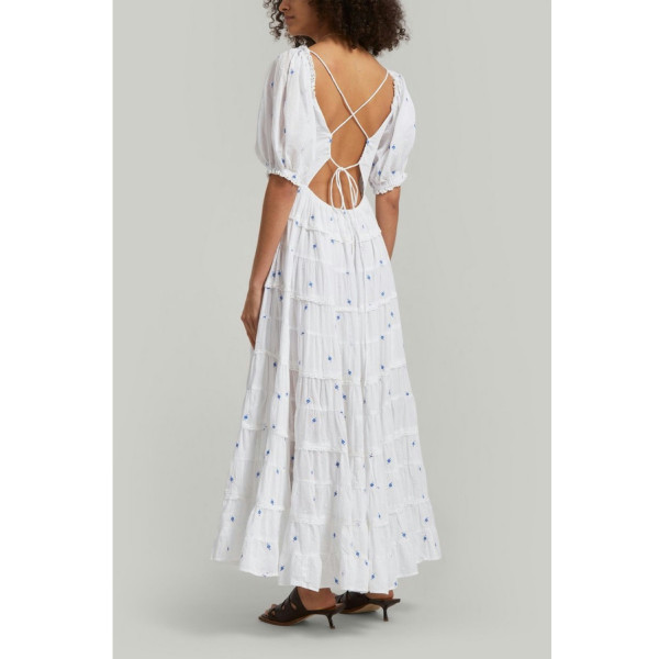 Rixo Rixo Cannes Floral-Embroidered Cotton Dress