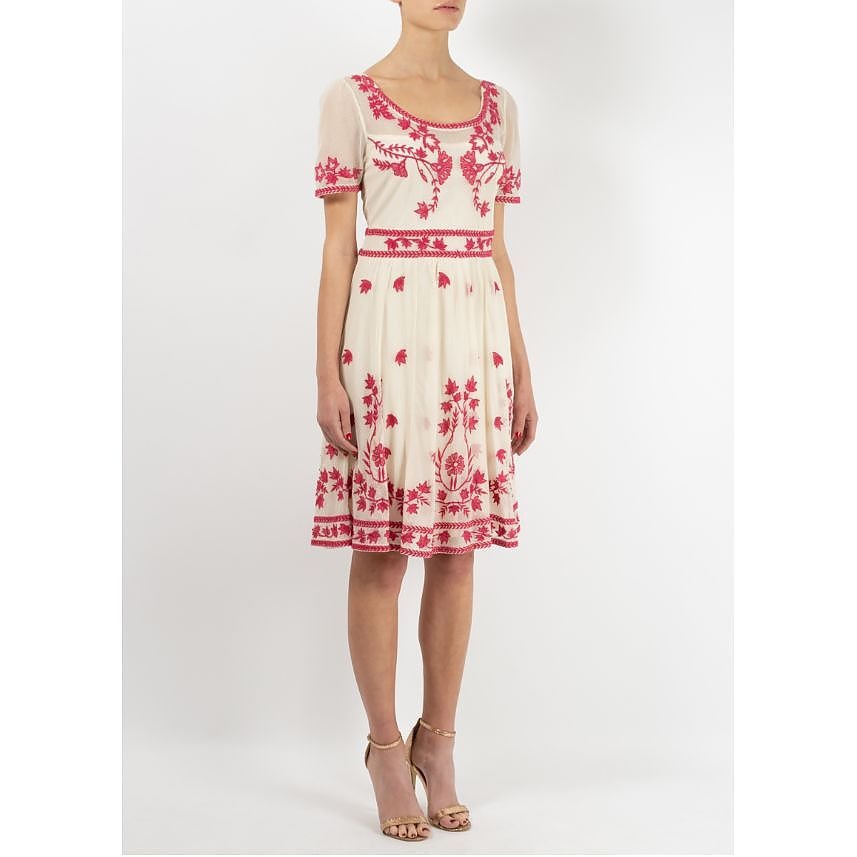 Temperley London Embroidered Scoop Neck Dress