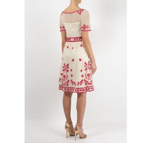 Temperley London Embroidered Scoop Neck Dress