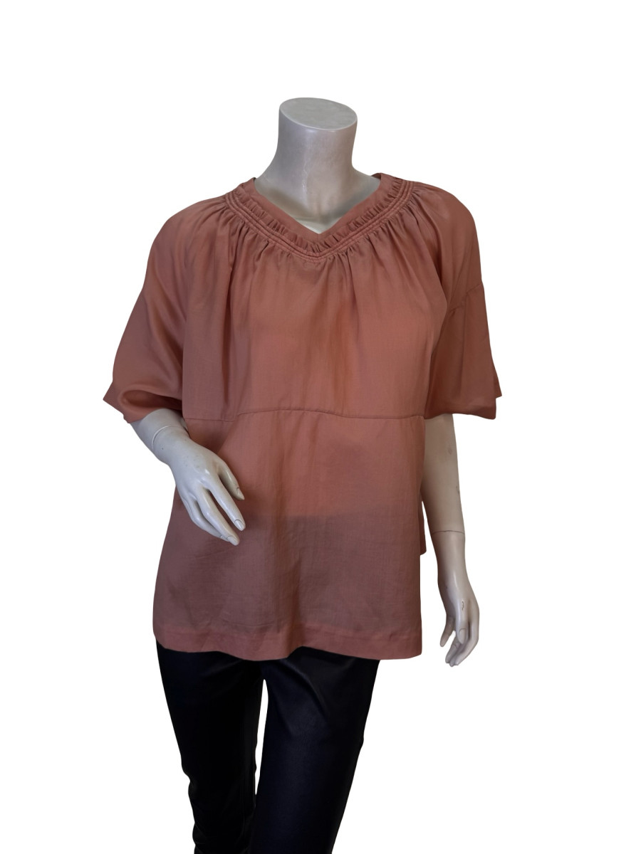 Marni Blush Silk Sheer Blouse