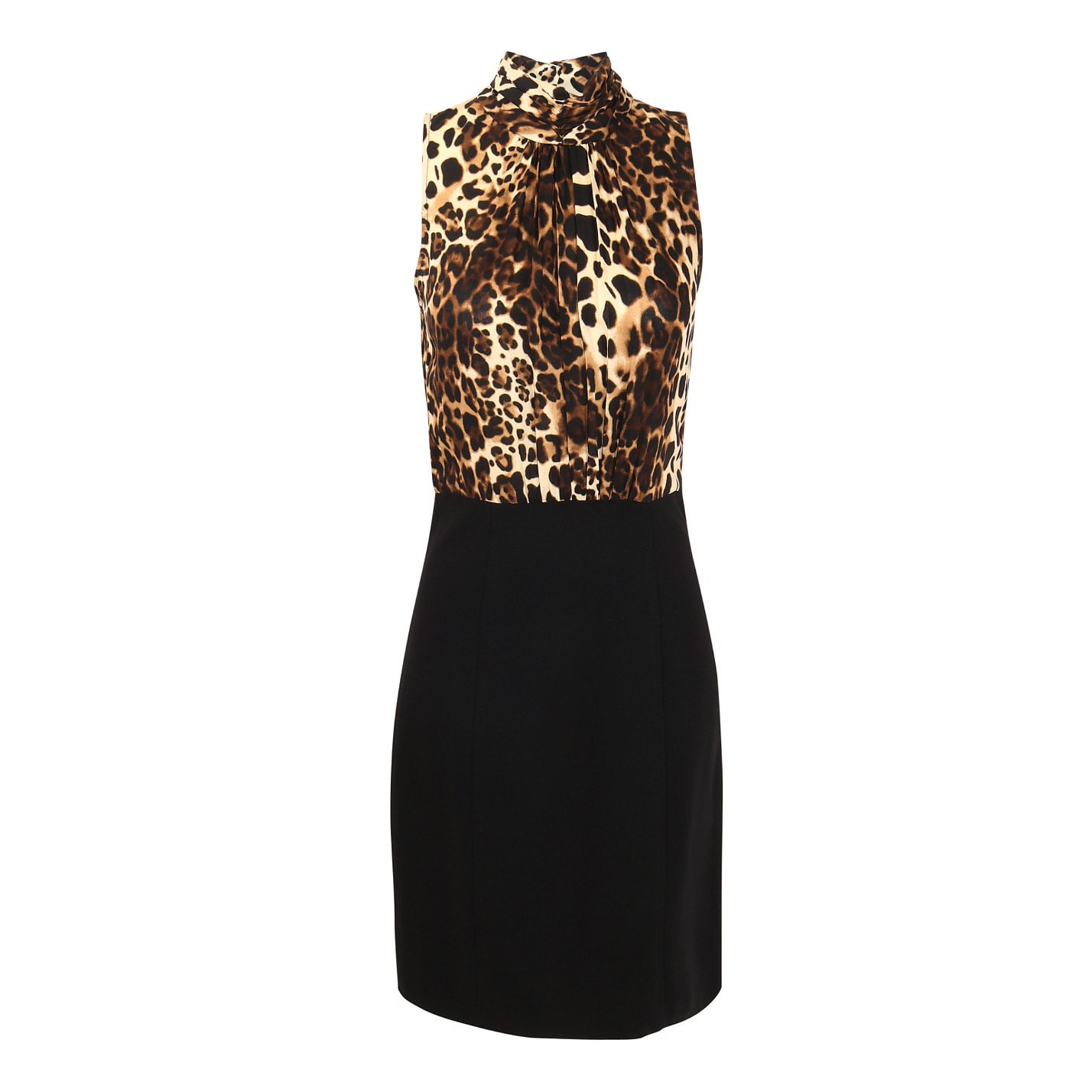 Sinéquanone Leopard Print Contrast Dress