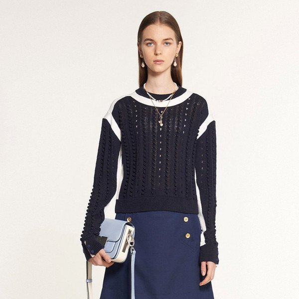 PORTS 1961 Contrast-Trim Sweater