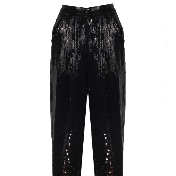 NALÈ Black Sequin Trouser Suit