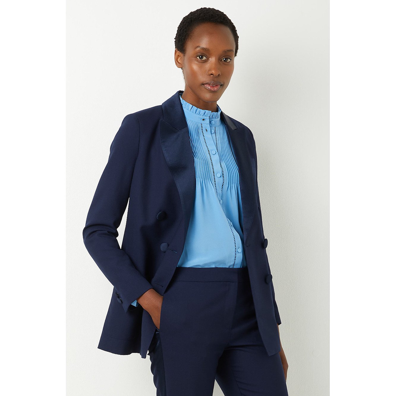 Wyse London Paris Verity Satin Trim Tux Jacket