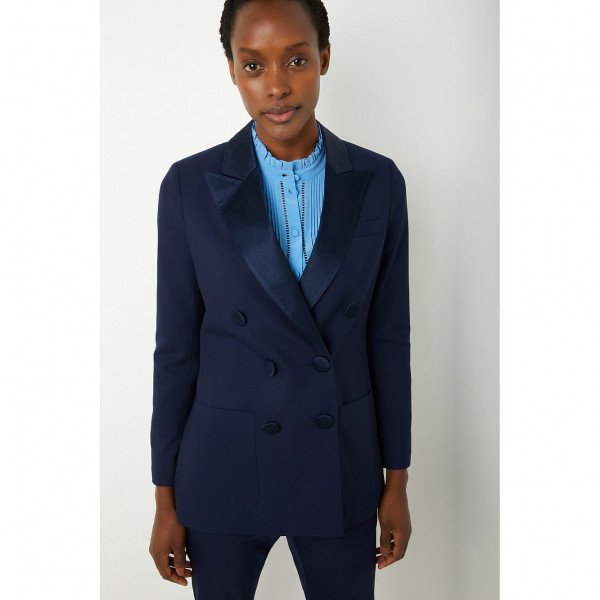 Wyse London Paris Verity Satin Trim Tux Jacket