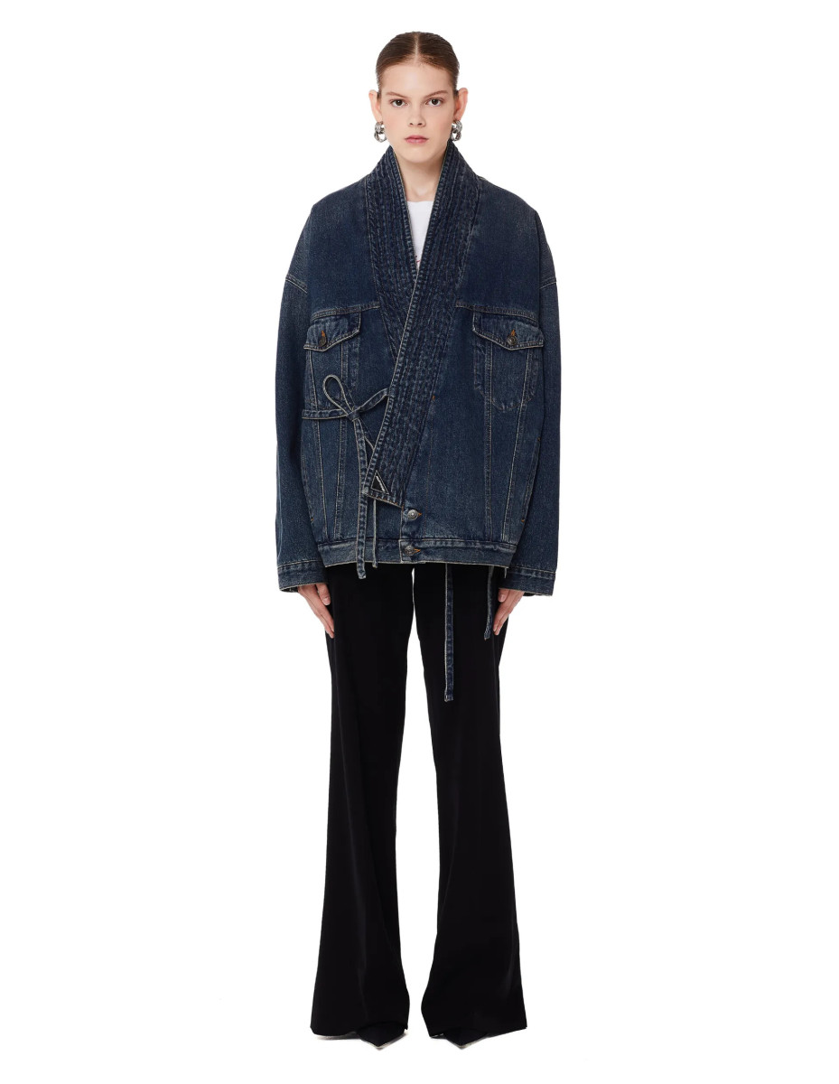 Balenciaga Judo Padded Denim Kimono Jacket
