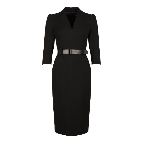 Karen Millen Forever Belted Midi Pencil Dress