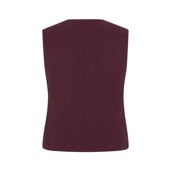 Serena Bute The Jet Pocket Waistcoat - Fig Red Plant Based Fabric