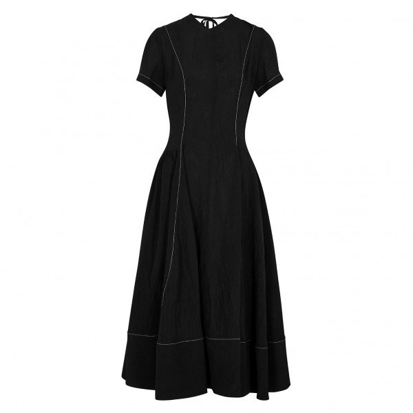Loewe Topstitched Crepe Midi Dress