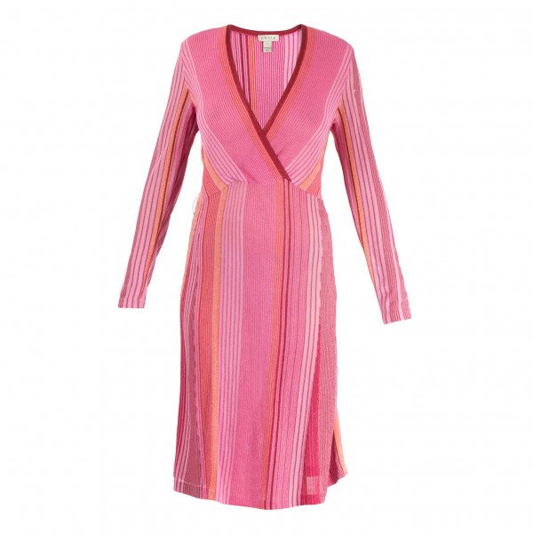 Dhela Metallic Stripe Knit Dress