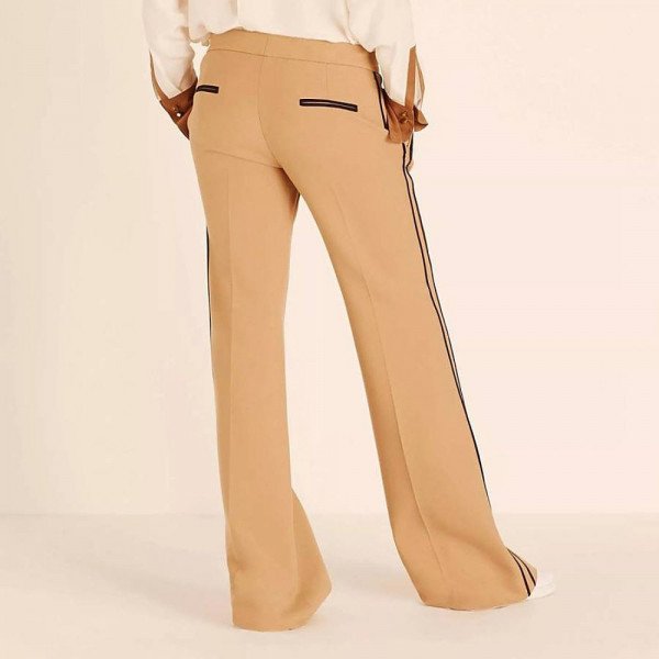 Amanda Wakeley Side Striped Flared Trousers