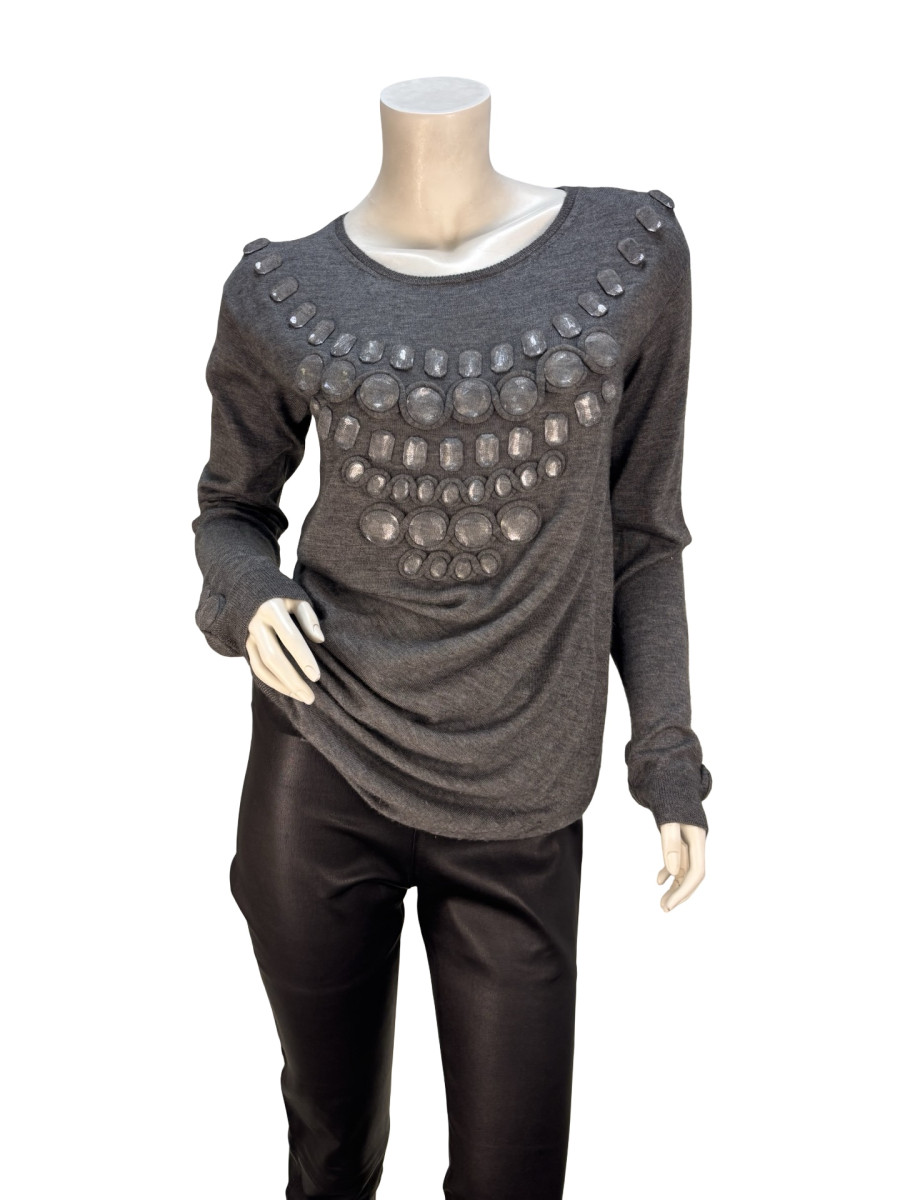 Dior Vintage Grey Jewel Jumper