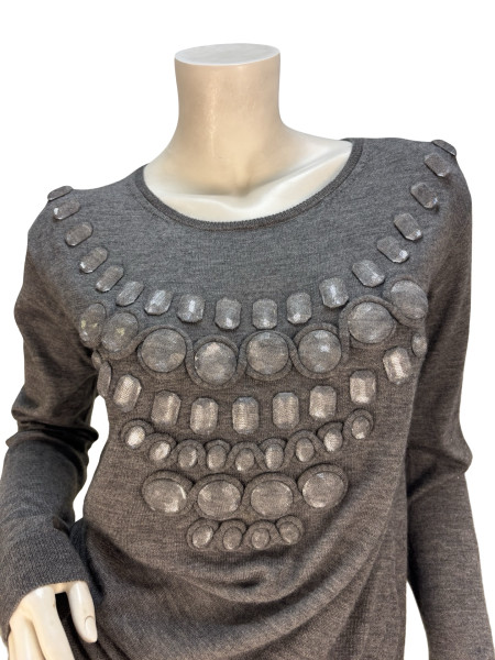 Dior Vintage Grey Jewel Jumper