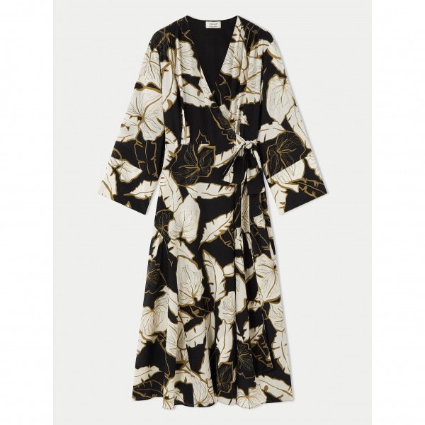 Rent Buy Jigsaw Palm Leaf Silk Wrap Dress MY WARDROBE HQ