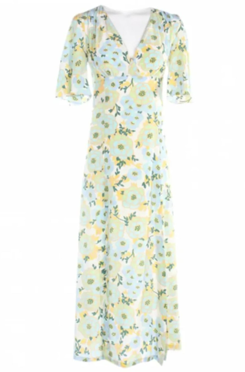 Sandro Rosana floral-print silk midi