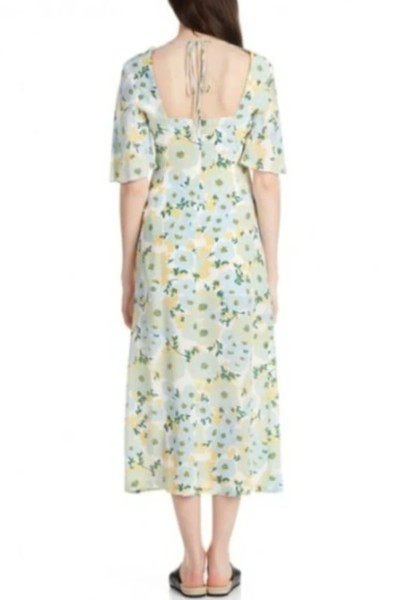 Sandro Rosana floral-print silk midi