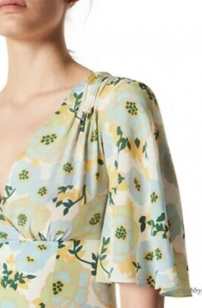 Sandro Rosana floral-print silk midi